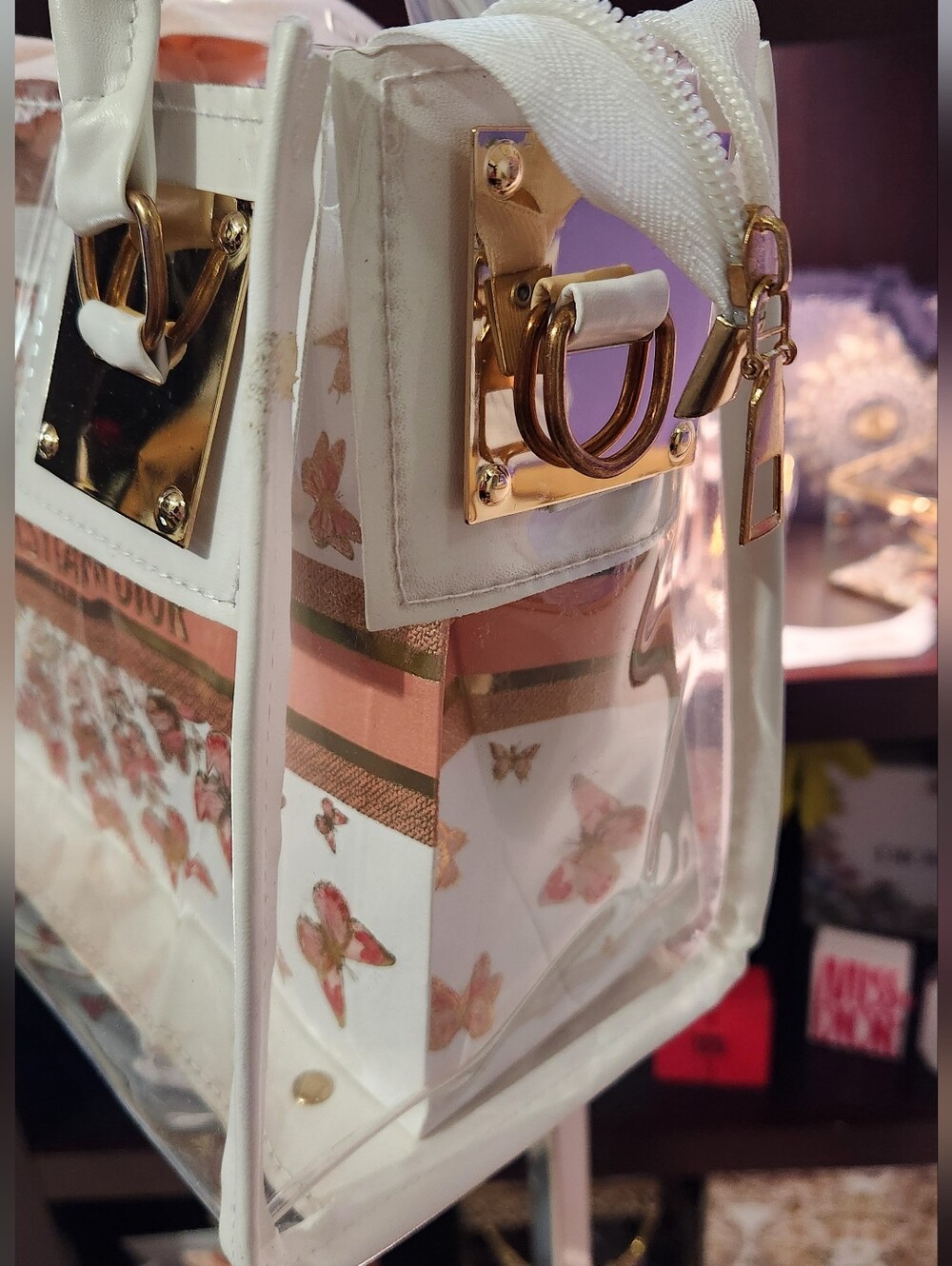Dior Women’s Floral Pink and White Tote Bag - Picture 4 of 12